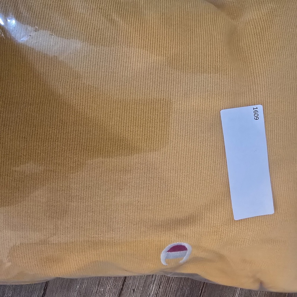 Champion Hoodie Men's M Reverse Weave Yellow Logo Casual Comfort - Picture 8 of 8
